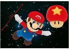 SUPER MARIO GALAXY PELUCHE MARIO Y SETA SET DE DOS 29CM                    