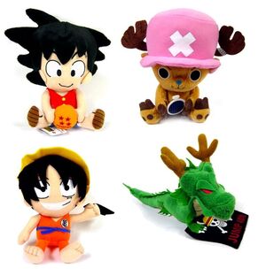 DRAGON BALL Z VS ONE PIECE PELUCHE 15CM (4 MODELOS)                        