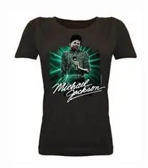 MICHAEL JACKSON CAMISETA NEGRA CHICA ROCK WITH YOU S                       