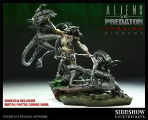 ALIEN VS PREDATOR REQUIEM DIORAMA RESINA 41CM                              