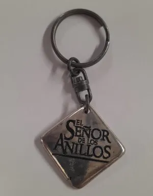 SALDO - LLAVERO PLACA PLATA SEÑOR DE LOS ANILLOS                                   