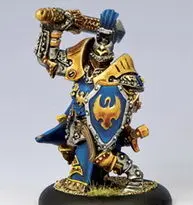 WARMACHINE: CYGNAR OFICIAL Y ESTANDARTE DE CABALLEROS DE LA ESPADA         