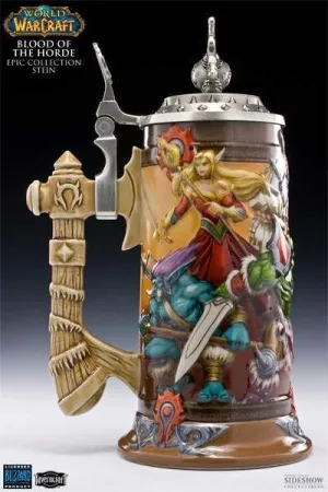WORLD OF WARCRAFT JARRA DELUXE HORDA ED. LIMITADA PLATA                    