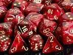DADO PACK DE 10D10 VORTEX BURGUNDY / GOLD