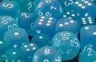 DADO PACK DE 10D10 FROSTED CARIBBEAN BLUE / WHITE
