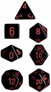DADO PACK DE 10D10 OPAQUE BLACK / RED