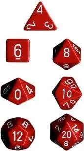 DADO PACK DE 10D10 OPAQUE RED / WHITE