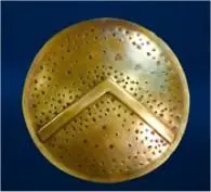 300 BROCHE ESCUDO REDONDO ESPARTANO                                        