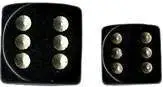 DADO PACK 12D6 16MM OPACO BLACK / GOLD