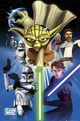POSTER STAR WARS CLONE WARS YODA                                           
