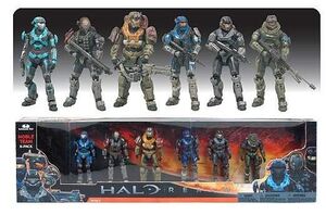 HALO REACH PACK 6 FIG DELUXE NOBLE TEAM 17CM                               