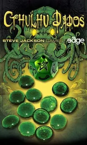 CTHULHU DADOS: DADO VERDE LIMA, TINTA NEGRA                                