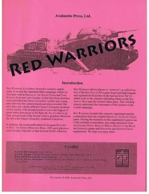 PANZER GRENADIER: RED WARRIORS                                             