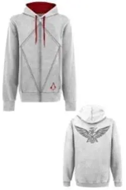 ASSASSIN'S CREED 3 SUDADERA CAPUCHA DESMOND EAGLE BLANCO M                 