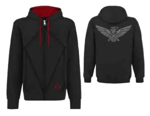 ASSASSIN'S CREED 3 SUDADERA CAPUCHA DESMOND EAGLE NEGRO XL                 