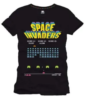 SPACE INVADERS CAMISETA NEGRA ARCADE GAME XXL                              