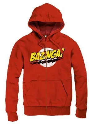 THE BIG BANG THEORY SUDADERA CAPUCHA BAZINGA ROJA L                        