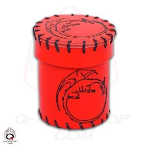 CUBILETE DADOS Q-WORKSHOP RED DRAGON LEATHER CUP