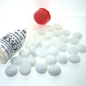 CONTADORES GLASS GAMING STONES WHITE                                       