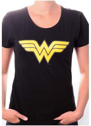 WONDER WOMAN CAMISETA CHICA LOGO NEGRA M                                   