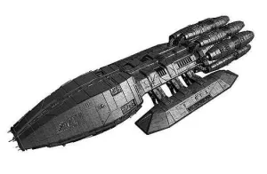 *BATTLESTAR GALACTICA MAQUETA 1/4105 PEGASUS 38CM                          