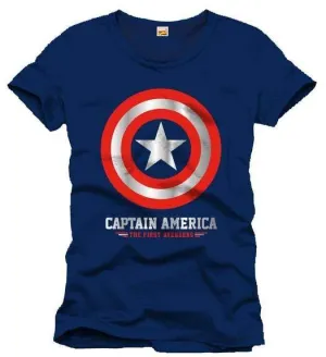 CAPITAN AMERICA CAMISETA LOGO THE FIRST AVENGERS NAVY XL                   