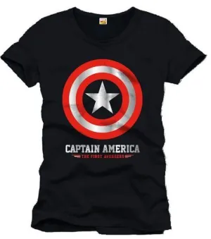 CAPITAN AMERICA CAMISETA LOGO THE FIRST AVENGERS NEGRA S                   