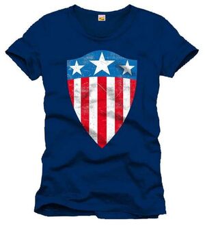 CAPITAN AMERICA CAMISETA OLD SHIELD LOGO NAVY M                            