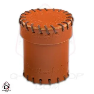 CUBILETE DADOS Q-WORKSHOP BROWN ELVEN LEATHER CUP