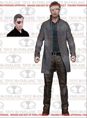 THE WALKING DEAD EL GOBERNADOR CON CHAQUETA FIGURA 13 CM TV VERSION SERI6  