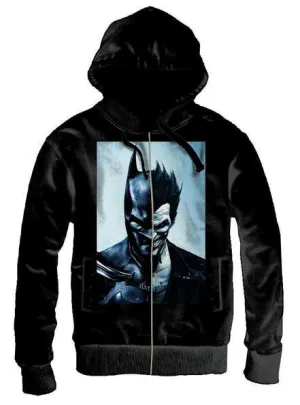 BATMAN SUDADERA CAPUCHA CON CREMALLERA BATBADJOKER FACE L                  