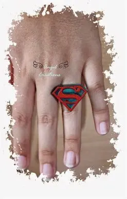 ANGEL CREATIONS ANILLO SIMBOLO SUPERMAN ANGEL CREATIONS ANILLO SIMBOLO SUPERMAN