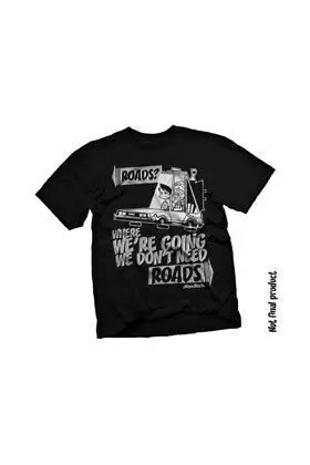 MISTER BLACK TEE SW BTTF ROADS CAMISETA NEGRA UNISEX T-LL                  