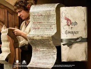 EL HOBBIT BILBO CONTRATO DE SAQUEADOR                                      