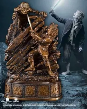 EL HOBBIT BILBO Y GOLLUM SUJETALIBROS 22 CM EN RESINA                      