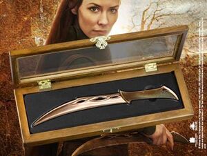 EL HOBBIT ESPADA DE TAURIEL ABRECARTAS EN CAJA DE MADERA                   