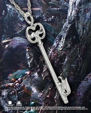 EL HOBBIT LLAVE LA CELDA DEL BOSQUE NEGRO COLGANTE EN PLATA DE LEY         