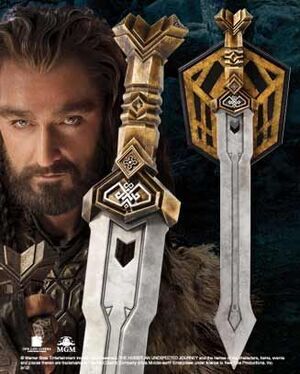 EL HOBBIT THORIN ESPADA ENANA EDICION ESPECIAL REPLICA DE 71 CM EN ACERO   