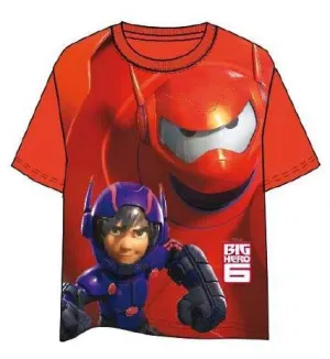 BIG HERO CAMISETA ROJA NIÑO PERSONAJES T-12                                