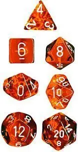 DADO PACK 10 D10 TRANS ORANGE & WHITE