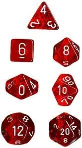 DADO PACK 10 D10 TRANS RED & WHITE
