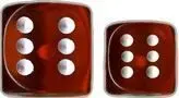 DADO PACK 36 D6 12 MM TRANS ORANGE & WHITE