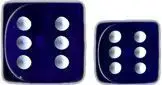 DADO PACK 36 D6 12 MM TRANS BLUE & WHITE