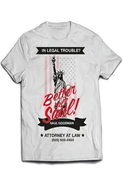 BREAKING BAD CAMISETA BETTER CALL SAUL LOGO T-L                            