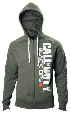 CALL OF DUTY BLACK OPS III SUDADERA CAPUCHA NAVY GREEN LOGO L              