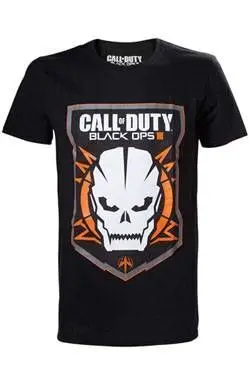 CALL OF DUTY BLACK OPS III CAMISETA GAME LOGO & SKULL T-S                  