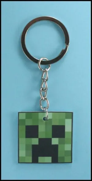 ANGEL CREATIONS LLAVERO CARA CREEPER ANGEL CREATIONS LLAVERO CARA CREEPER