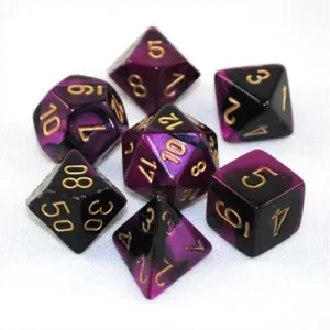 DADO PACK DE 7 GEMINI BLACK & PURPLE