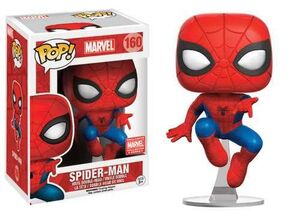 SPIDER-MAN LEAPING FIGURA 9 CM VINYL POP MARVEL COMICS                     