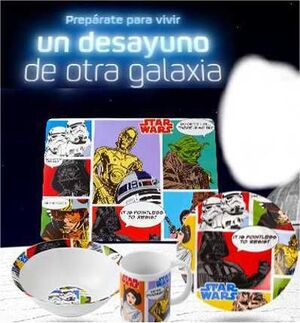 STAR WARS PACK DESAYUNO TAZA + PLATO + BOL + MANTEL                        